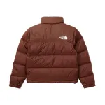 TheNorthFace Splicing White And Mocha Brown Long-sleeved down jacket