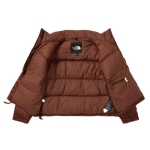 TheNorthFace Splicing White And Mocha Brown Long-sleeved down jacket