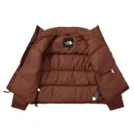 TheNorthFace Splicing White And Mocha Brown Long-sleeved down jacket
