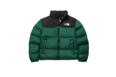 The North Face Splicing White And Green Long-sleeved down jacket 01