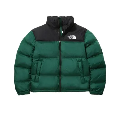 The North Face Splicing White And Green Long-sleeved down jacket 01