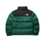 TheNorthFace Splicing White And Green Long-sleeved down jacket