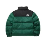 TheNorthFace Splicing White And Green Long-sleeved down jacket