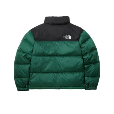 The North Face Splicing White And Green Long-sleeved down jacket 02