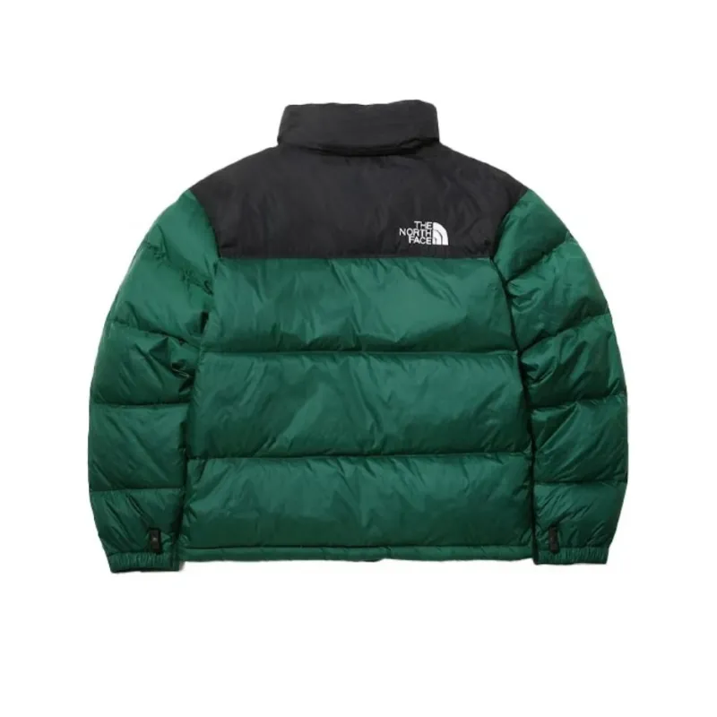 TheNorthFace Splicing White And Green Long-sleeved down jacket