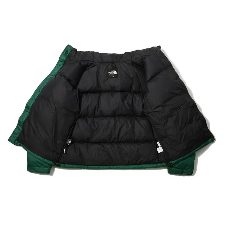 TheNorthFace Splicing White And Green Long-sleeved down jacket
