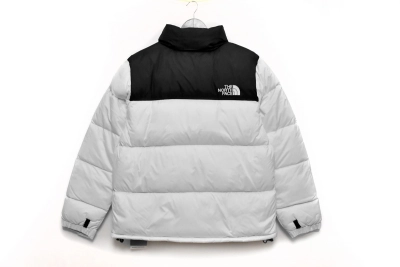 The North Face Splicing White And Black Long-sleeved down jacket 02