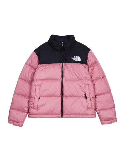 The North Face Splicing White And Lotus Root Starch Long-sleeved down jacket 01