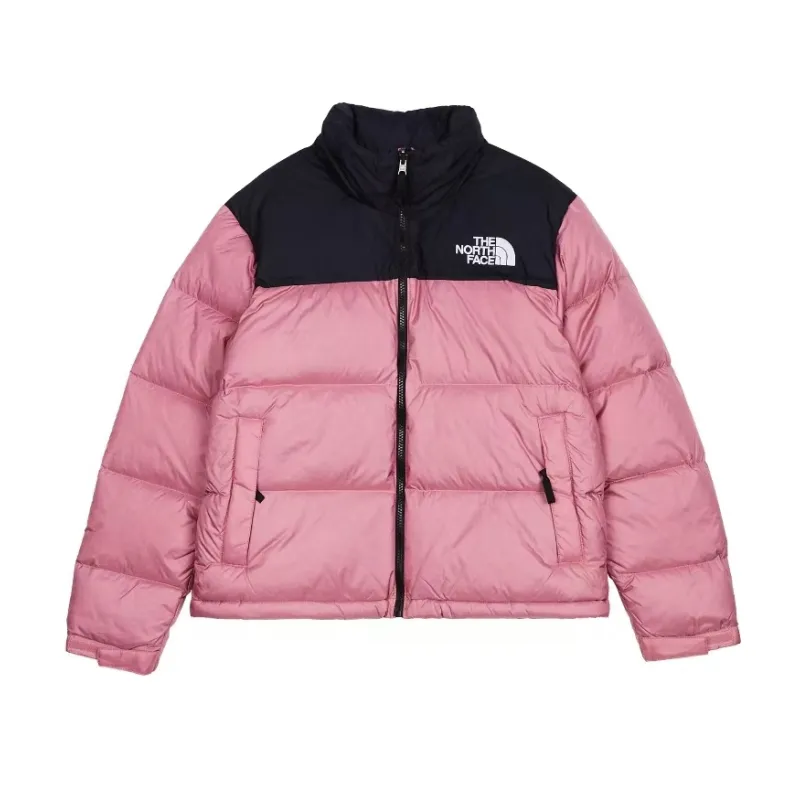 The North Face Splicing White And Lotus Root Starch Long-sleeved down jacket