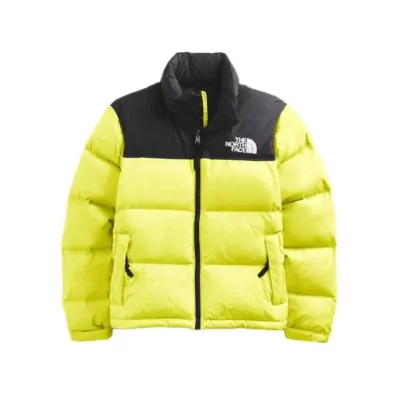 The North Face Splicing White And Red Apple Green Long-sleeved down jacket 01