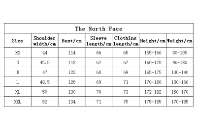 The North Face Splicing White And Red Apple Green Long-sleeved down jacket 02