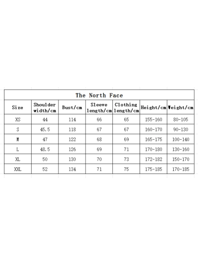 The North Face Splicing White And Red Apple Green Long-sleeved down jacket 02