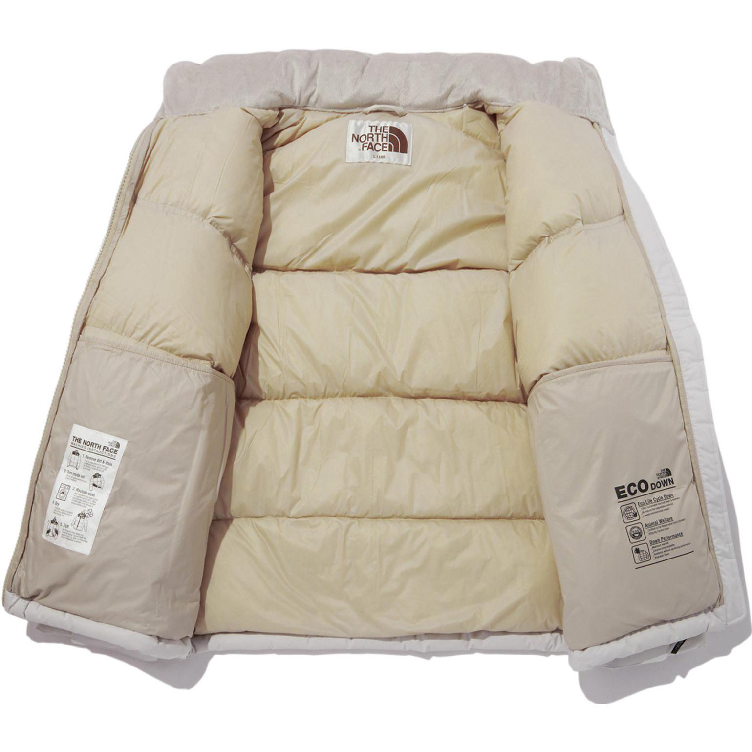 TheNorthFace Splicing White And Double Pinyin White Long-sleeved down jacket