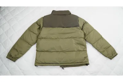 The North Face Splicing White And Double Green Long-sleeved down jacket 02