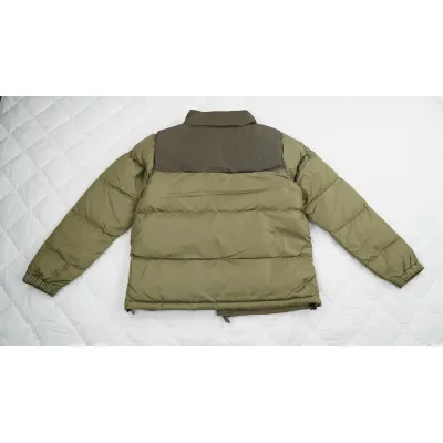 The North Face Splicing White And Double Green Long-sleeved down jacket 02