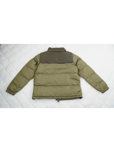 The North Face Splicing White And Double Green Long-sleeved down jacket 02