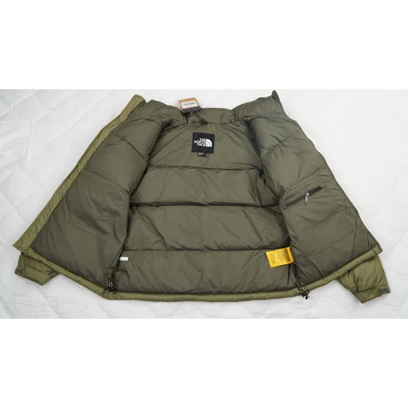 TheNorthFace Splicing White And Double Green Long-sleeved down jacket