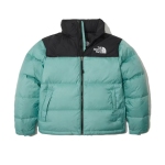 TheNorthFace Splicing White And Celeste Long-sleeved down jacket