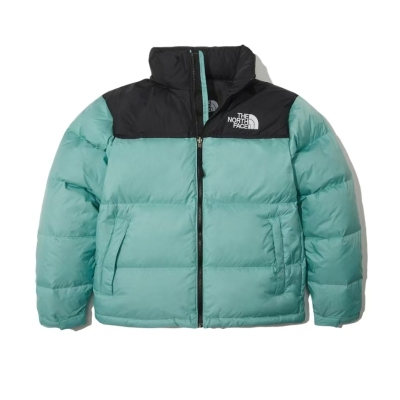 TheNorthFace Splicing White And Celeste Long-sleeved down jacket 01