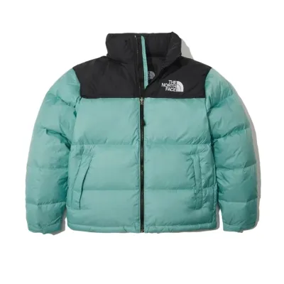 The North Face Splicing White And Celeste Long-sleeved down jacket 01