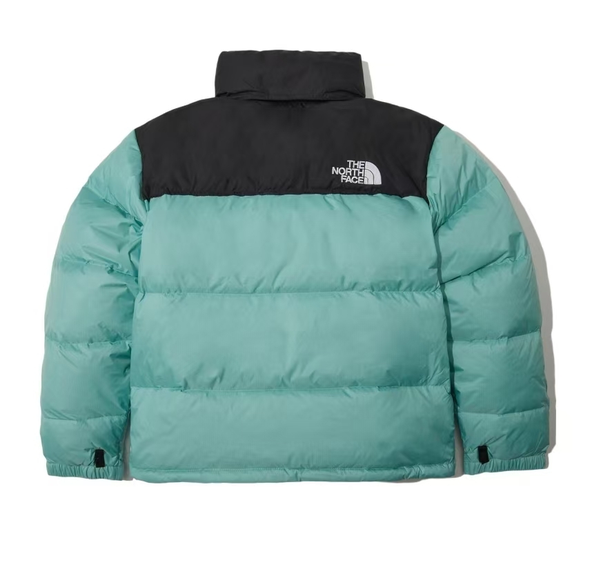 TheNorthFace Splicing White And Celeste Long-sleeved down jacket