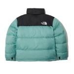 TheNorthFace Splicing White And Celeste Long-sleeved down jacket