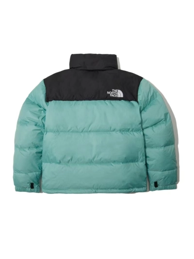The North Face Splicing White And Celeste Long-sleeved down jacket 02