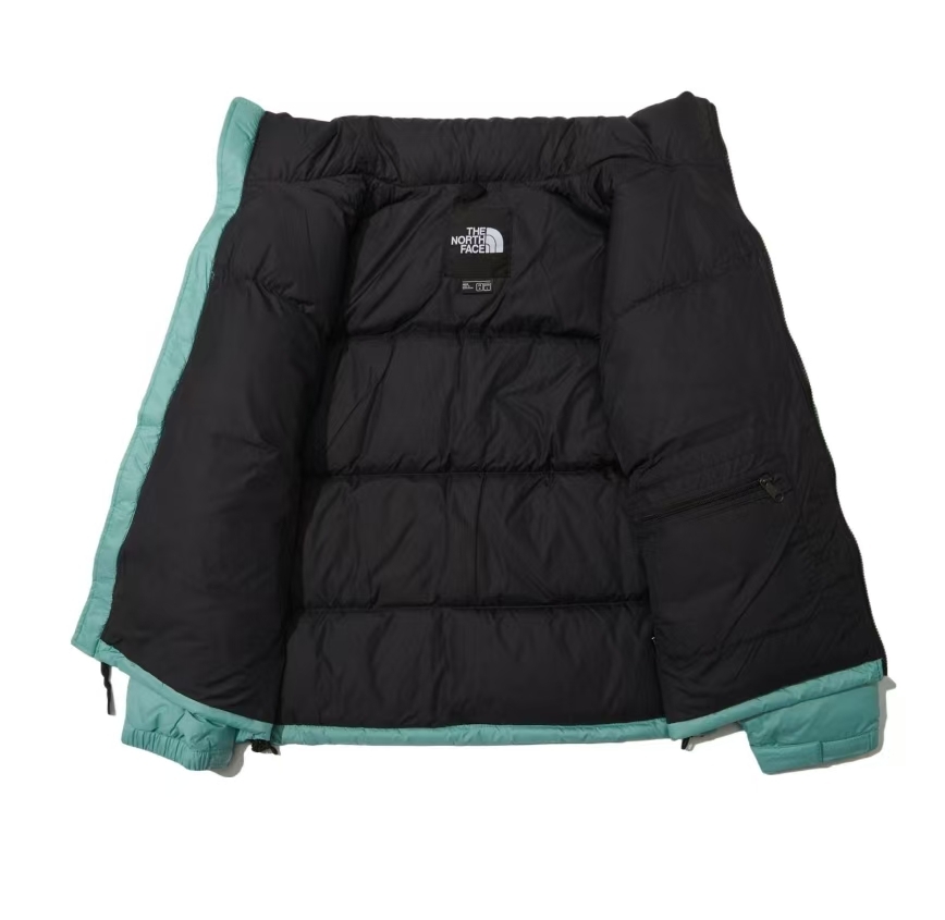 TheNorthFace Splicing White And Celeste Long-sleeved down jacket