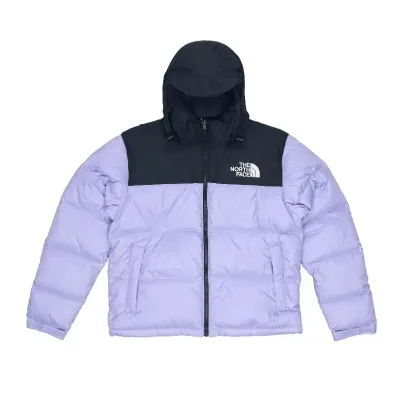 The North Face Splicing White And Lavender Color Long-sleeved down jacket 01