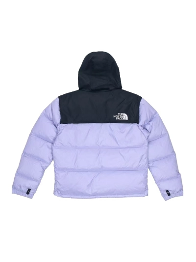 The North Face Splicing White And Lavender Color Long-sleeved down jacket 02