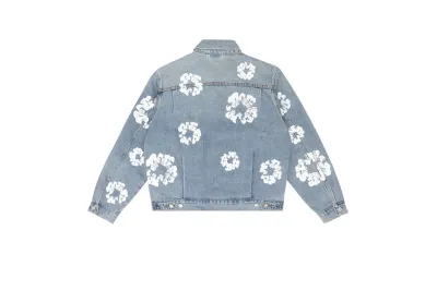  Denim Tears Type - 2 All Over Wreath Light Wash Jacket 02