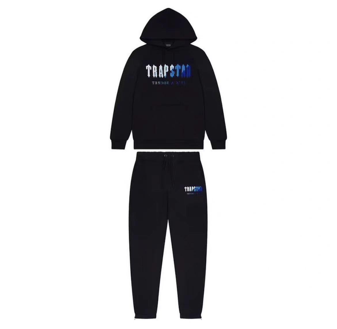 Trapstar Chenille Decoded Hoodie Tracksuit -Black