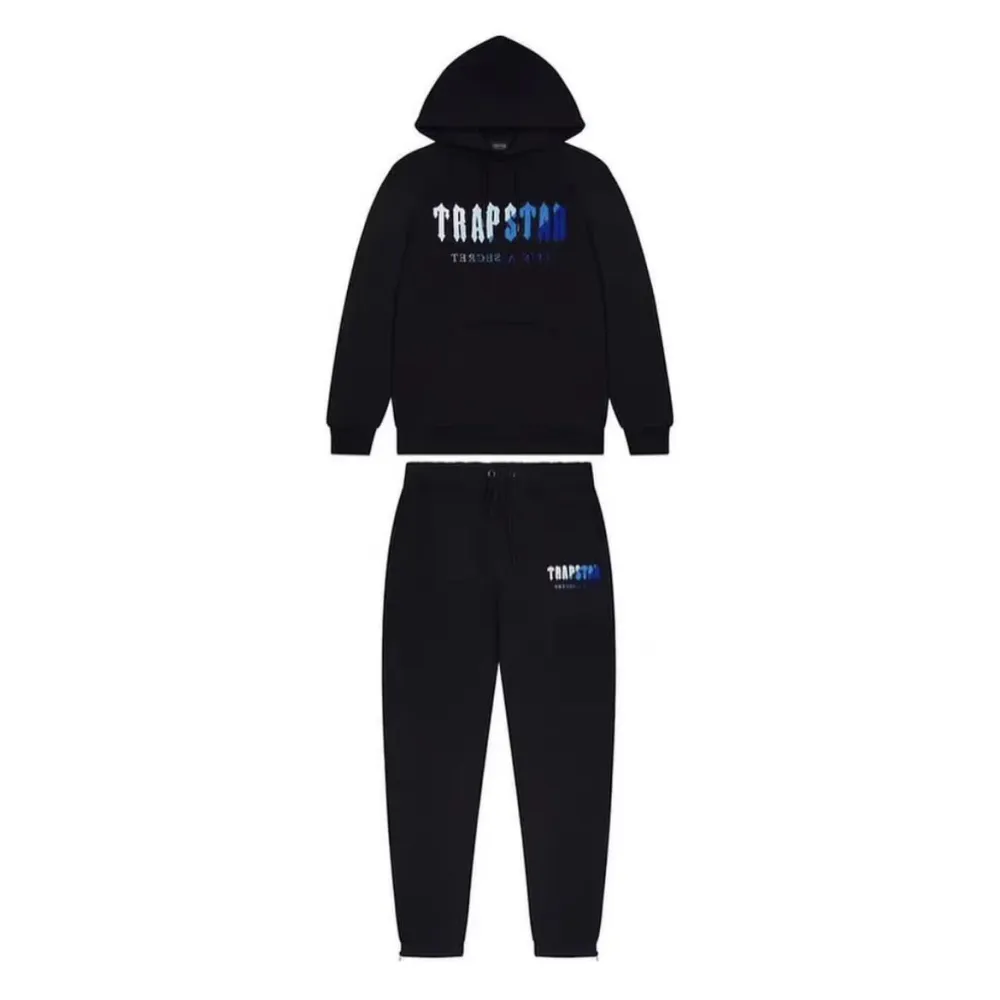 Trapstar Chenille Decoded Hoodie Tracksuit -Black
