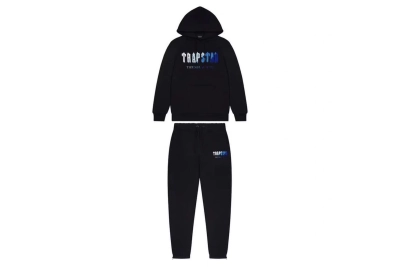 Trapstar Chenille Decoded Hoodie Tracksuit -Black 01