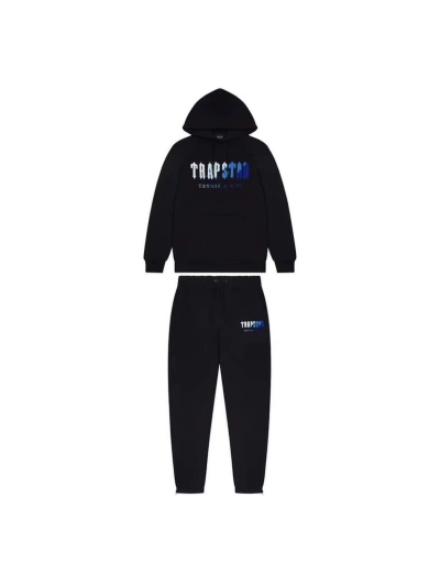 Trapstar Chenille Decoded Hoodie Tracksuit -Black 01