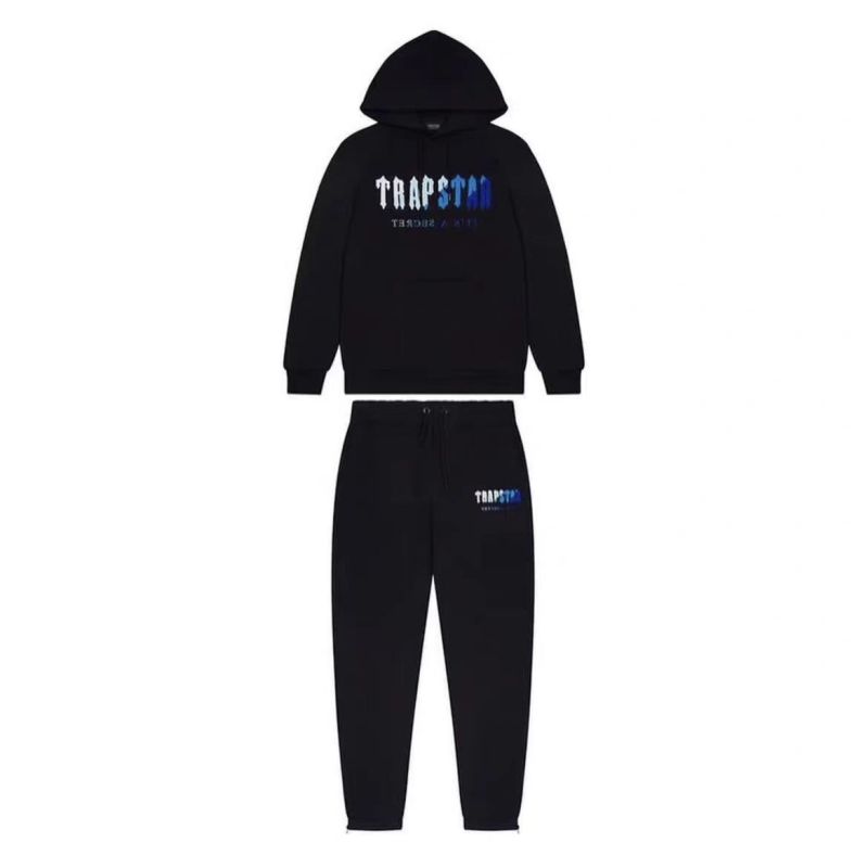 Trapstar Chenille Decoded Hoodie Tracksuit -Black