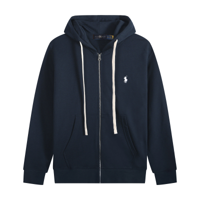 Polo Ralph Lauren Hoodie - Navy with white lace & white logo 01