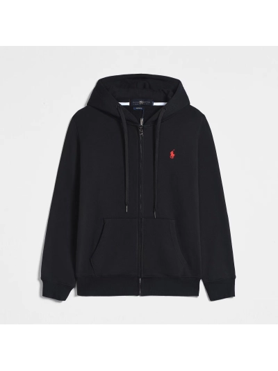 Polo Ralph Lauren Hoodie - Black & red logo 01