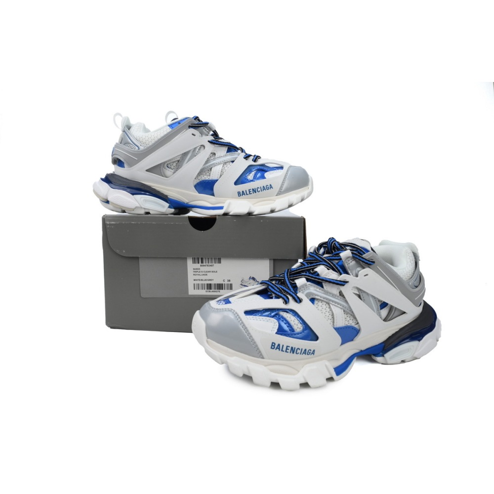 PK Balenciaga 3rd Track Sneaker White Grey Blue