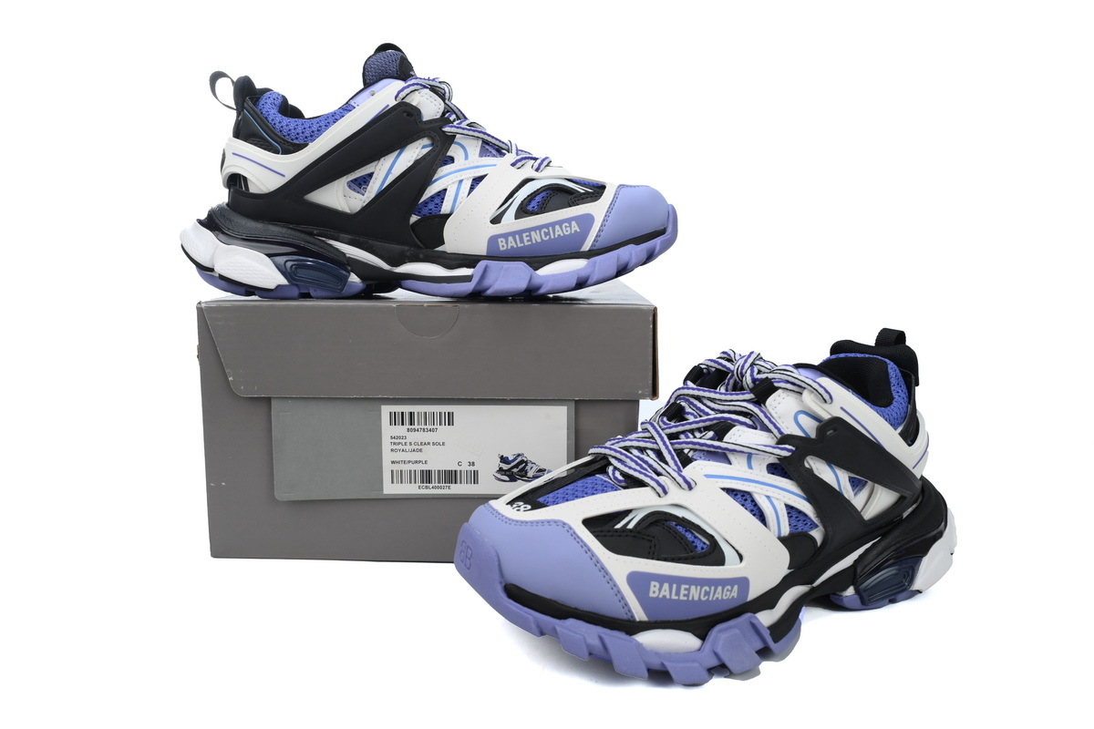 PKGoden Balenciaga 3rd Track Sneaker White Black Purple
