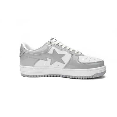 Special Sale A Bathing Ape Bape Sta Low White Grey Rao Noodles 1170-191-021 01