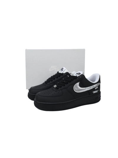 POP  Air Force 1 Low Black Silve FQ4296-101 02