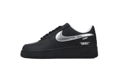 POP  Air Force 1 Low Black Silve FQ4296-101 01
