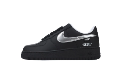 POP  Air Force 1 Low Black Silve FQ4296-101 01