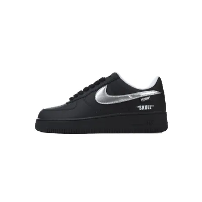  GET Air Force 1 Low Black Silve FQ4296-101 01