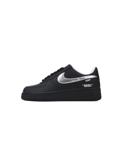 POP  Air Force 1 Low Black Silve FQ4296-101 01