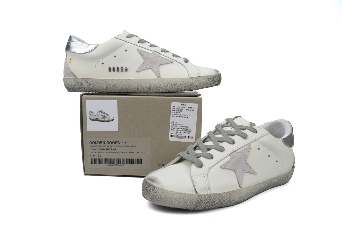  Perfectkicks Golden Goose Super Star Silver Heel