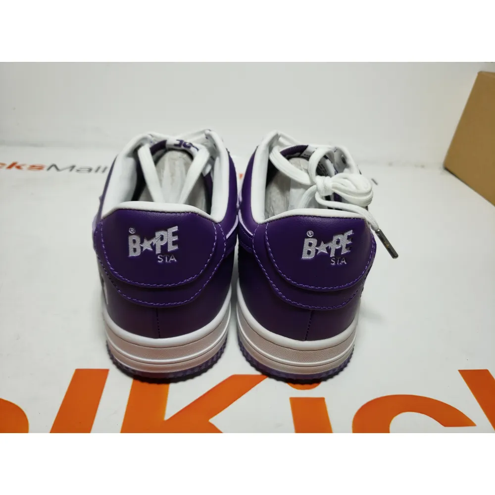Special Sale A Bathing Ape Bape Sta Low White Purple 1170 0191 007