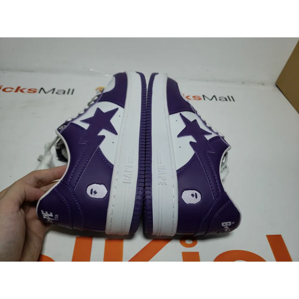 Special Sale A Bathing Ape Bape Sta Low White Purple 1170 0191 007