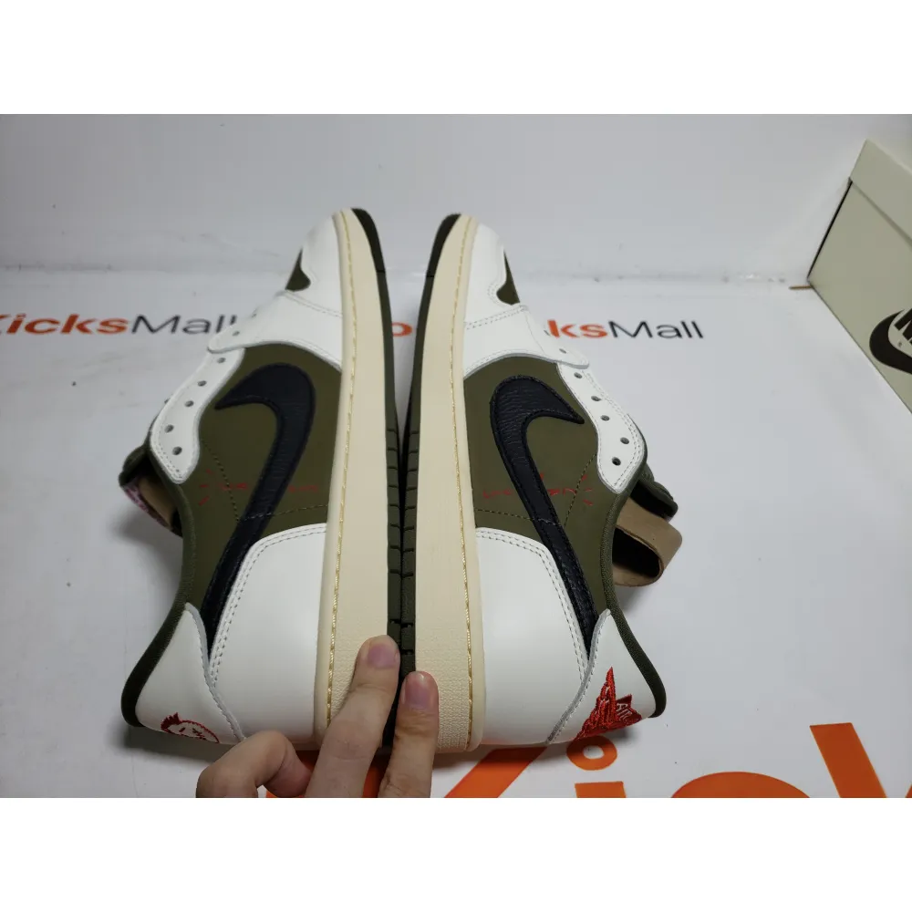 PKGoden Air Jordan 1 Retro Low GET Travis Scott Olive,DM7866-200